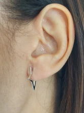 Pendientes minimalistas de Plata de Ley 925 con circonita cúbica para mujer, joyería sencilla geométrica cruzada, pendientes de plata y oro
