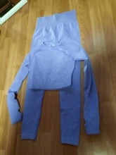 Gym Clothing Leggings Sportswear Crop-Top Yoga-Set Fitness Long-Sleeve Seamless Workout