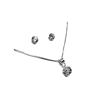 

Set 925 Sterling silver m smooth cubic zirconia 6mm. Claw chain [AB0848]