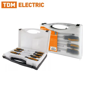

Screwdriver Set 7 PCs: SL3х75; 5х100; 6х125; 8х150, PH: 0х75; PH1х100; PH2х125 (case), CR-V "Diamond" TDM SQ1013-0206