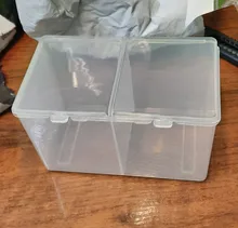 Doble las redes transparente hoja de algodón contenedor de almacenamiento caso maquillaje organizador-recipiente para algodones recipiente para bastoncillos