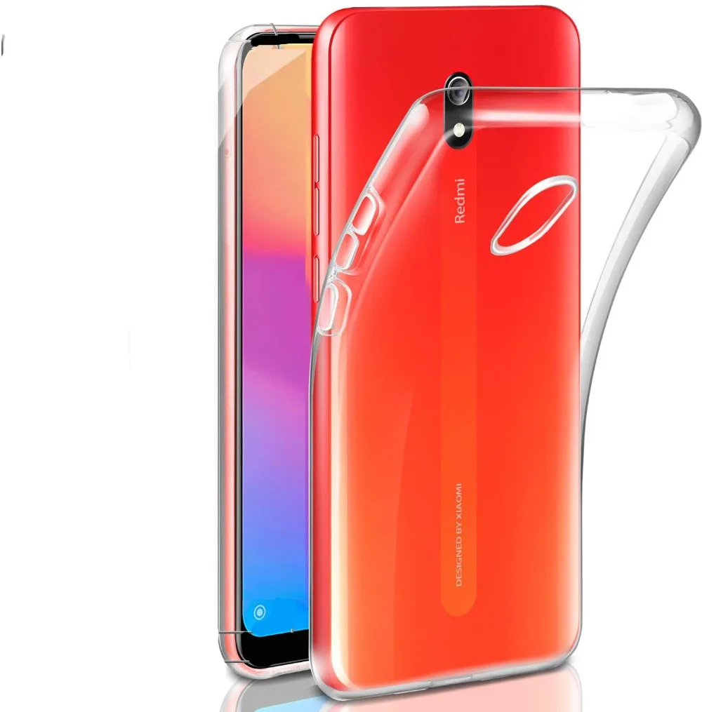 Чехол-подставка для Xiaomi Redmi 8A | прозрачный гель из ТПУ