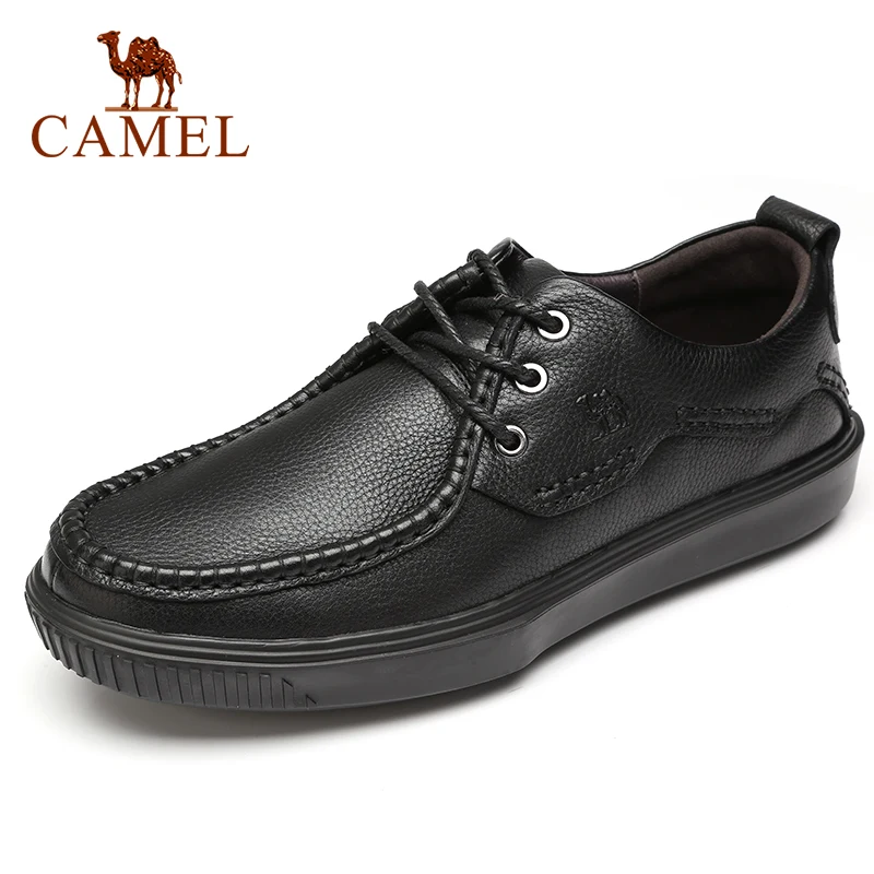 

CAMEL Men's Shoes New Autumn Winter Genuine Leather Men Loafers Fashion Business Middle-aged Soft Cowhide Casual Shoes Men