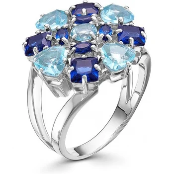 

Alcor ring with sapphires and Topaz from silver