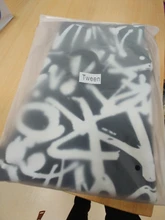 LETSFIND marca de moda de invierno de las mujeres de talla grande pantalones 3D LETRA DE garabato elemento Digital de impresión de alta cintura suave polainas