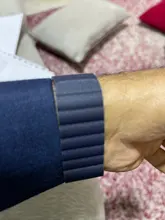 Correa de cuero para Apple Watch, banda magnética de 44mm, 40mm, 38mm y 42mm para reloj inteligente iWatch series 3, 4, 5, se, 6