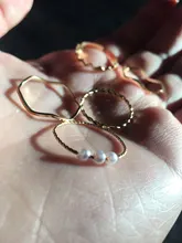 Anillos de perlas de imitación para mujer, joyas geométricas de onda redonda de Color dorado, conjunto de anillos abiertos para dedos, joyería para fiesta y boda, 1/3/5 Uds.