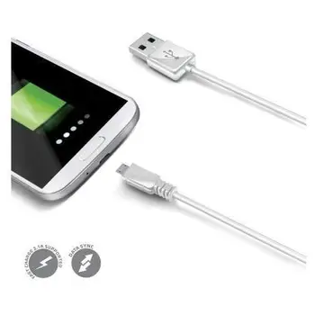 

USB data cable with Microusb connector white color-from 1 mCELLY6.75