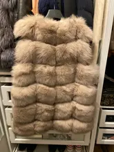 Vest Jacket Real-Fur-Coat Natural Winter Fashion Womens High-Quality Luxurious Fox-Fur