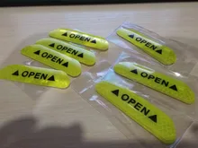 Pegatinas reflectantes de advertencia de colisión para puerta de coche, adhesivos reflectantes de larga distancia, adhesivos decorativos de papel, 4 Uds.