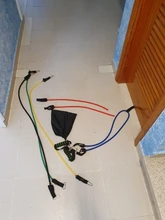 Banda con tubos de resistencia para Fitness, cuerda de tracción elástica para gimnasio y Yoga, expansor de entrenamiento, anclaje de puerta con asa y correa para el tobillo, 11 unidades