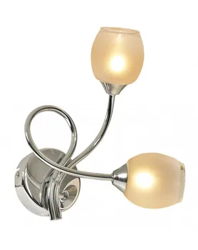 

LED ceiling lamp. Candlestick. Metal chrome tulips crystal. Chrome Color and white crystal. LED light and G9. Ref. MX2246/2 CR