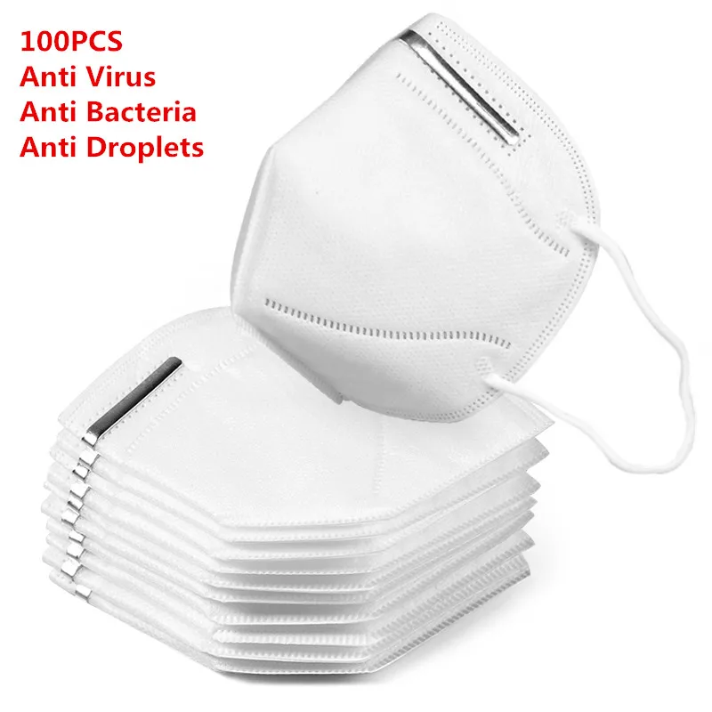 

100PCS/Lot High Quality KN95 Face Mouth Masks Anti-Dust Virus Earloops Masks Bacteria Proof Flu Disposable Masks Free Shipping