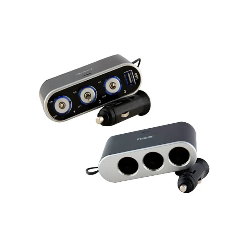 THIEF LIGHTER WITH SWITCH + USB BLACK HAVIT HV-UC2035