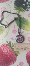 Badge Necklace Jewelry Pendant Umbrella Crystal Biochemical Gift Convex Round Glass Company