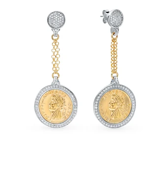 

Silver earrings with cubic zirconia sunlight sample 925