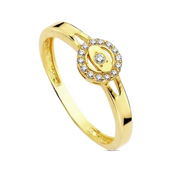 

18k solid gold ring multipiedra [AB3121]