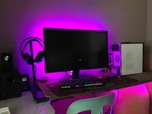 Tira de Luces Led RGB 5050 DC 12V IP20, lazo cinta Flexible diodo Bluetooth WIFI IR mando a distancia adaptador