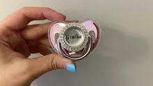 Bling Pacifier Name-Photo Dummy Any-Glitter Custom Silver Bpa-Free And MIYOCAR P8-1-BG