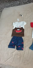 Conjunto de ropa de dibujos animados para niños y niñas traje de algodón de verano de 1, 2 y 3 años, camiseta y pantalones cortos