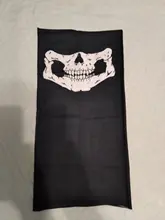 Mascarilla de esqueleto para ciclismo, máscara de calavera medio rostro, bufanda de fantasma multiuso para ciclismo