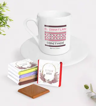 

Personalized Crafts Teacher Turkish coffee Cup and Chocolate Gift Set