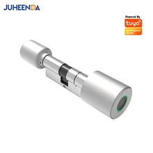 

Juheenda Tuya Smart Cylinder Lock Electronic Bluetooth APP Remote Biometric Fingerprint Lock Anti-Theft Security Home Door Lock