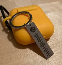 LLavero de código de Spotify personalizado para hombre y mujer, grabado láser, regalo navideño de joyería