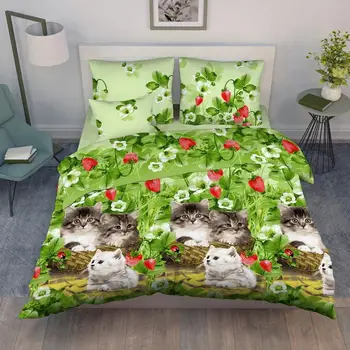 

Bed linen Calico Vasilisa-"kittens in strawberry"