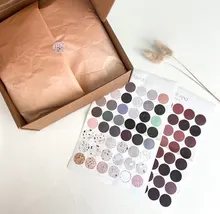 Pegatinas redondas de puntos de la serie morandy, 1 hoja, pegatina decorativa Kawaii, decoración, bricolaje, álbum diario artículos de papelería con etiquetas, Scrapbooking