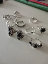 Tocona 11 unids/set antiguo Vintage de Color plata de diamantes de imitación anillo de conjunto para las mujeres geométrico nudillo conjunto de Anillos Midi Anillos 10057