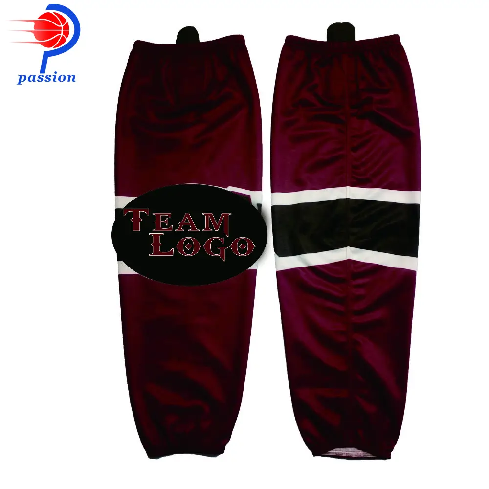 Wholesale Custom Print Polyester Bulk Sublimation Ice Hockey Socks With