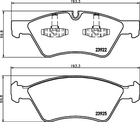 Колодки тормозные дисковые передн. E-KLASSE(W211) E-CLASS(W211