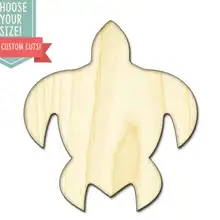 10 морская черепаха вырезанная-на заказ Выберите свой размер-лазерная резка Деревянные Художественные товары для рукоделия Настенный декор свадебный детский DCS0236