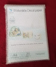 (20 piezas = 10 transparente + 10 blanco) Papel para calcomanías de inyección de tinta, papel de transferencia de impresión de tamaño A4, papel para calcomanías de agua para placas