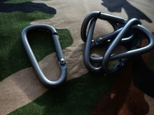 5 unids/lote D-Tipo de aleación de aluminio mosquetón hebilla equipo de Camping mochila hebilla botella de agua colgando hebilla de gancho Keychai