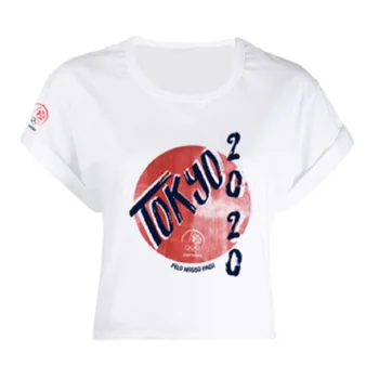 

Women short cropped sleeve t-shirt TOKYO 2020 ROUND PRINT Official Merchandising of 2020 Olimpic Games Portugal Team