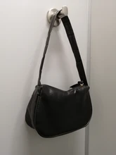 Bolso de piel sintética suave para mujer, bolsa de hombro pequeña de diseño a la moda, Color sólido Retro, Color púrpura