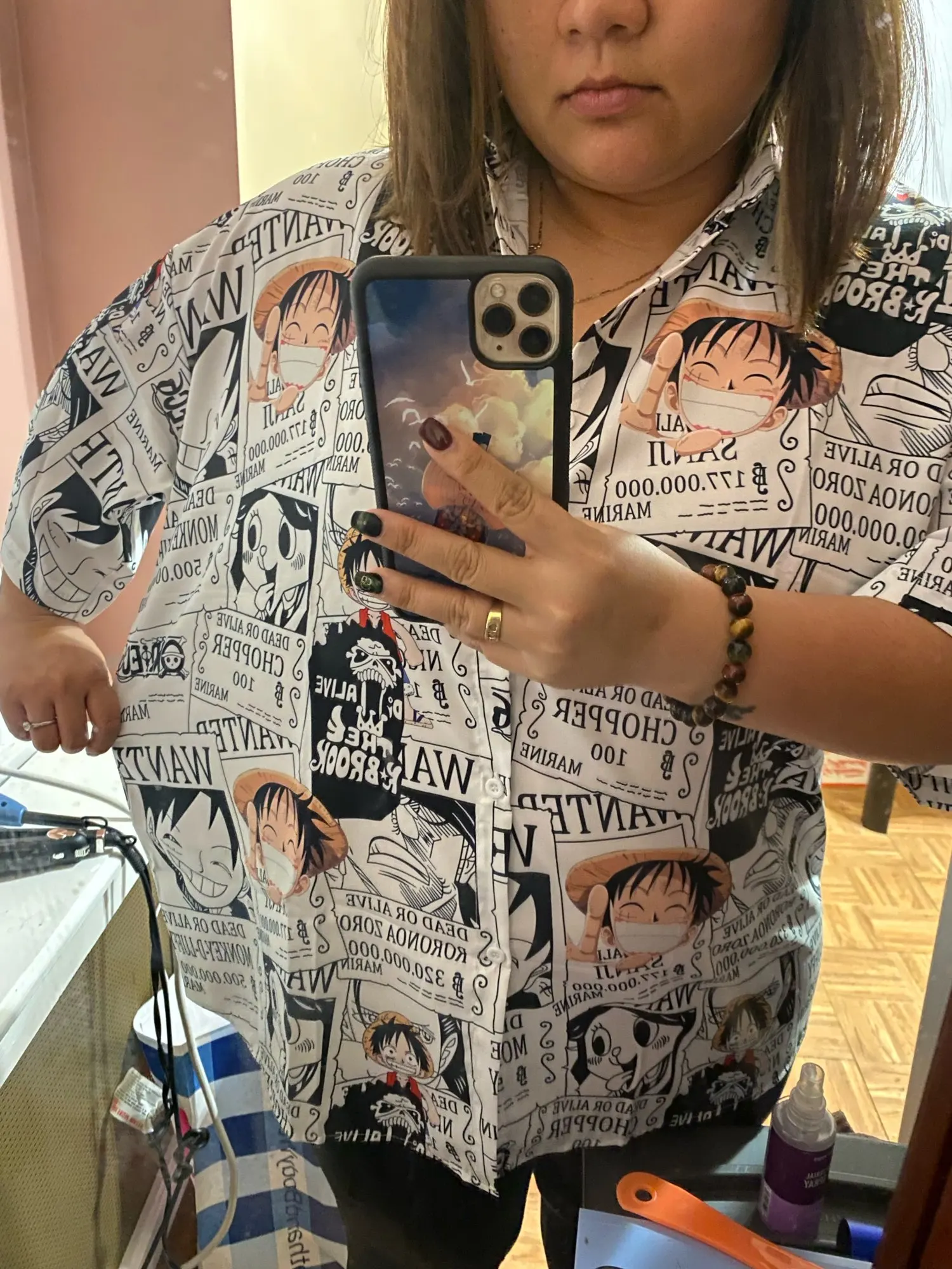 Anime Egirl Eboy Shirt with Anime One Piece print photo review