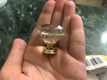 NAIERDI Base de oro en forma de diamante de cristal de diseño de perillas de vidrio armario tiradores pomos de cajones manijas del Gabinete de cocina manija de los muebles