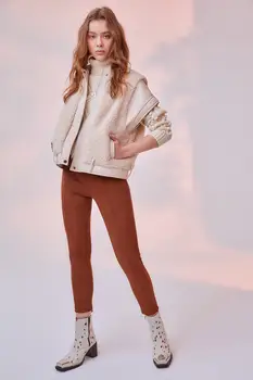 

Trendyol Tan Suede Pants TWOAW20PL0305