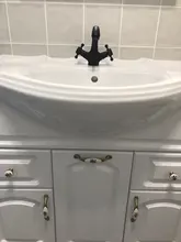 Antique Faucet Mixer Basin Sink Black Bathroom Bronze Vintage Brushed Crane Swan Hot-And-Cold-Water-Crane