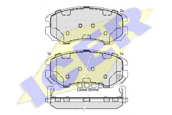 181644_колодки Дисковые Передние! Hyundai Sonata Iv 2.0i/2.7 01/Coupe Gk All 02 Icer 181644 Icer арт. 181644