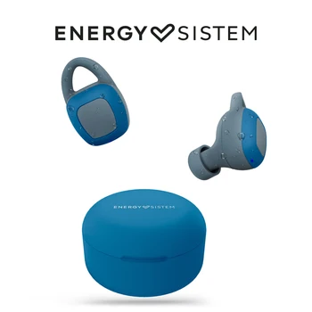 

Energy Sistem Earphones Sport 6 True Wireless (ear Earphones, Bluetooth, clamping Flexible,Control, battery recharge-Blue