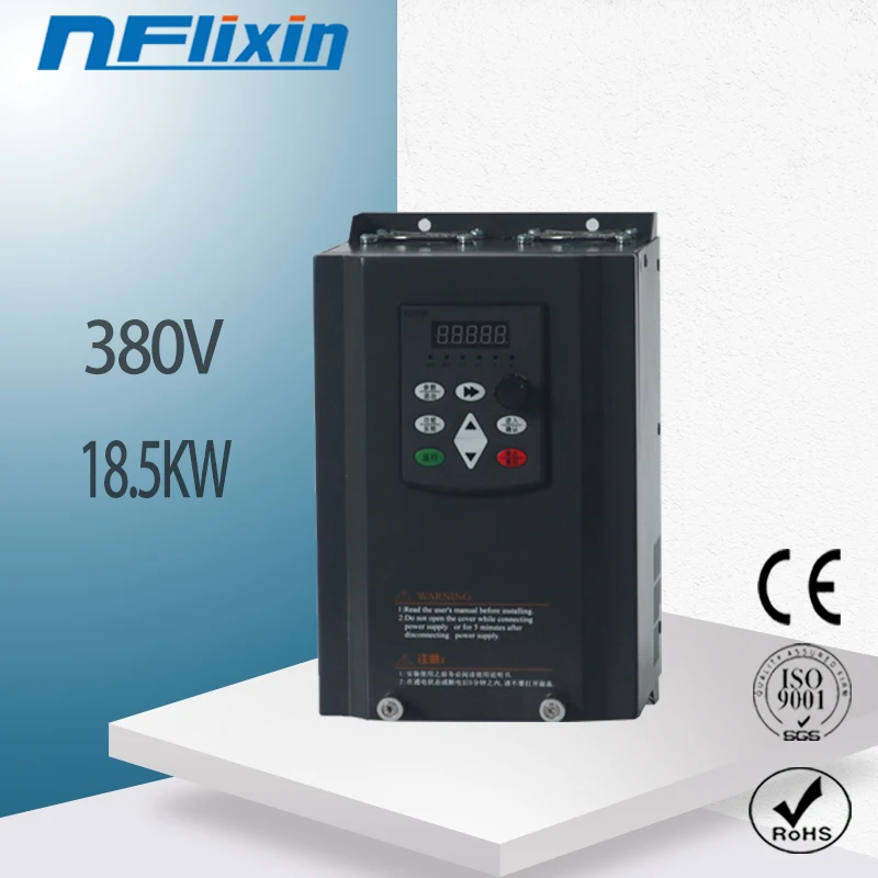

18.5KW 380V VFD Frequency Converter 3Phase Input Tri phase 3 Phase Output 25HP Frequency Inverter for 15KW Extruder