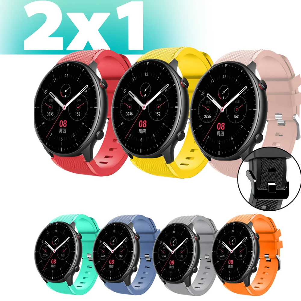 Cinturino Compatibile Amazfit Gtr 2 Amazfit Gtr 47Mm Amazfit Stratos Amazfit Pace Gtr 2E Cinturini In Silicone Flessibili Braccialetti Di Colore Imper