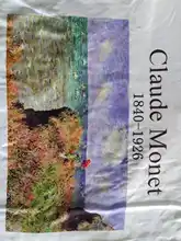 Claude Monet-Camiseta de manga corta con estampado informal con letras Harajuku para mujer, tops artísticos de talla grande, camisetas Vintage