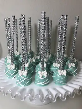 

Pop Cake Sticks Silver Stone Stripe 12 PCs