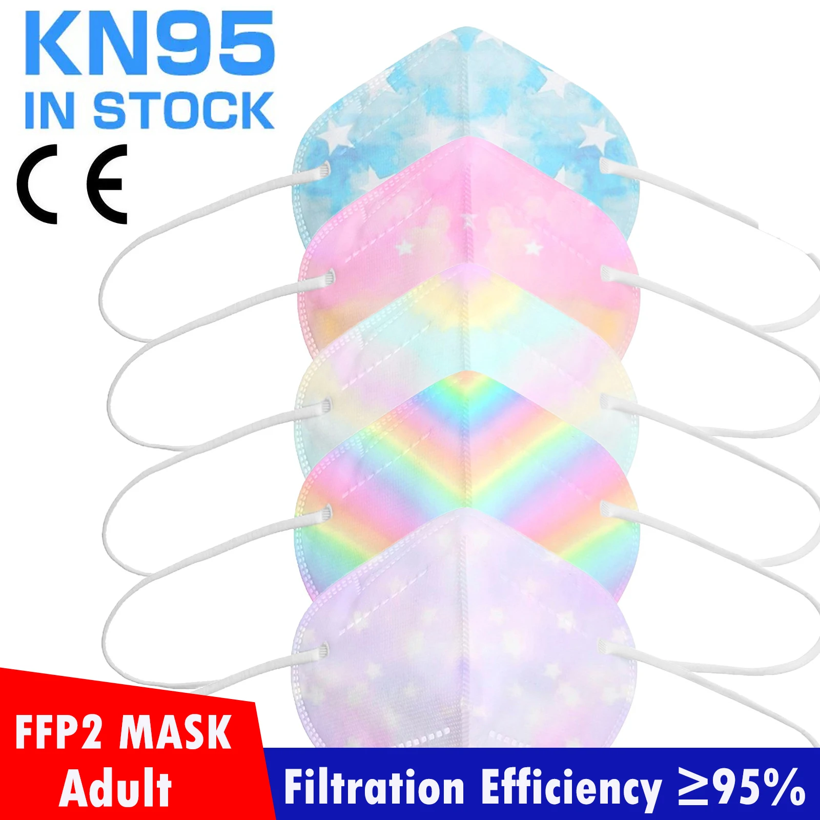 10/50PC de tinte de corbata ffp2mask adulto de moda para las mujeres estrella impreso KN95 máscaras Mascarilla Fpp2 Homologada máscara Mascarillas Fpp2