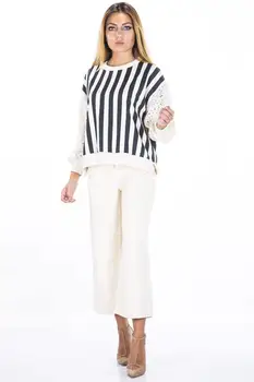 

Blue White Striped Blouse
